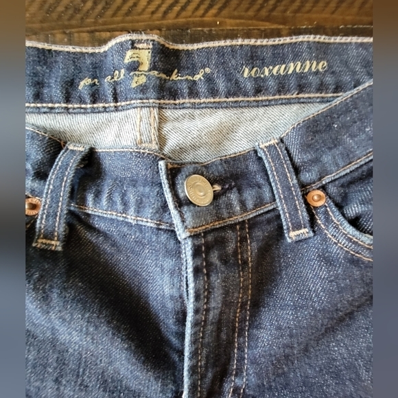 Women's 7 For All Mankind Roxanne Slim Fit Jeans in Medium Wash Blue Size 28 - Picture 10 of 15